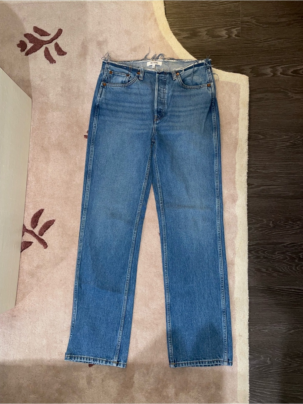 Re/Done Raw Waist Loose Conversion Jeans